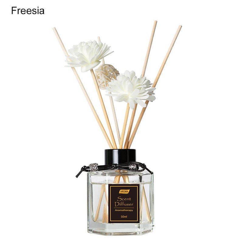 Flameless aromatherapy diffuser, long-lasting indoor scent, hotel air freshener, bedroom and bathroom ornament, essential oil 50ml